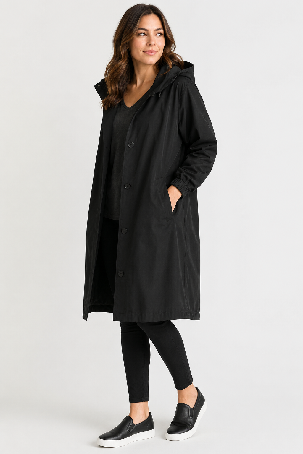 Ezra Hooded Trench Coat