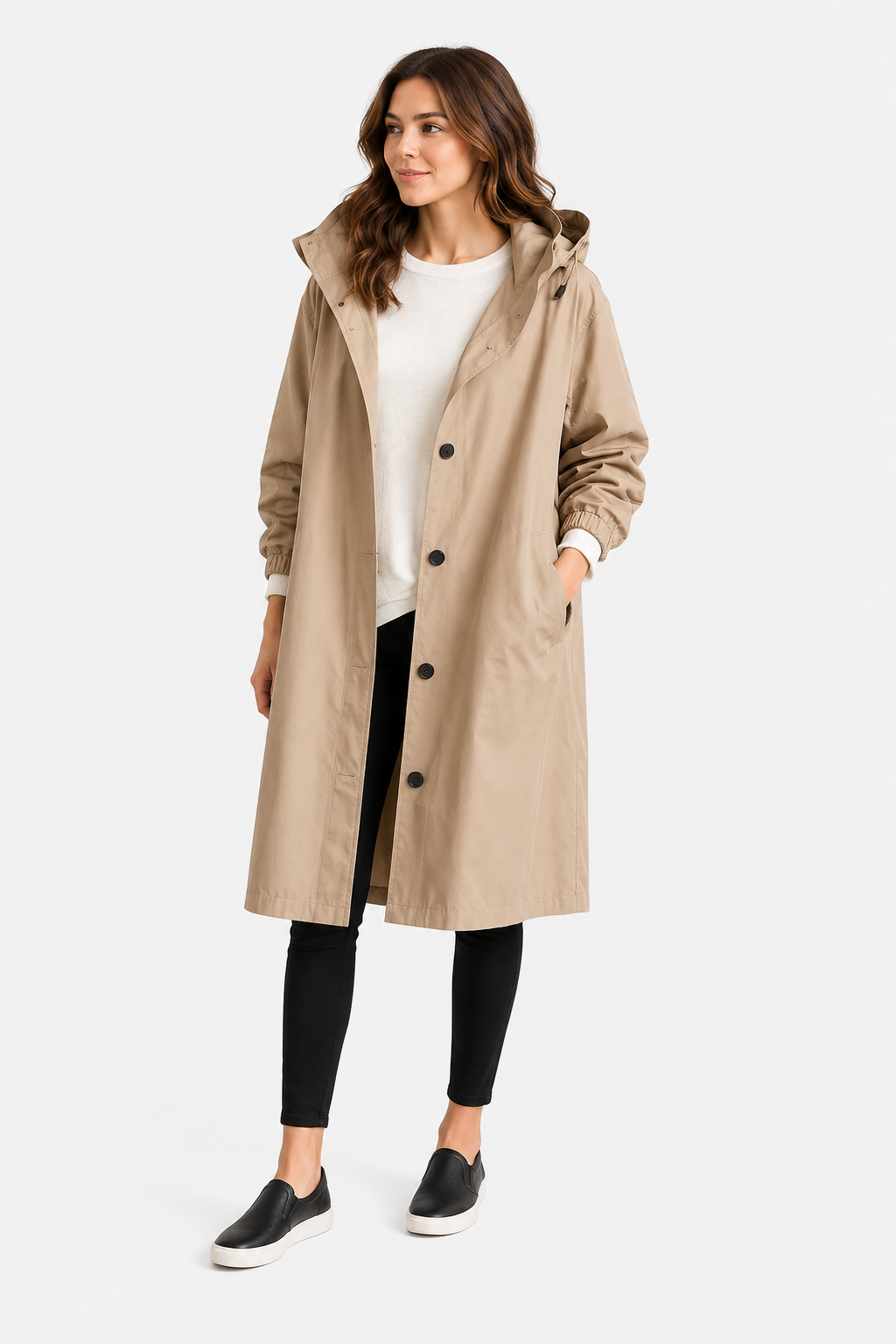 Trench-coat à capuche Ezra