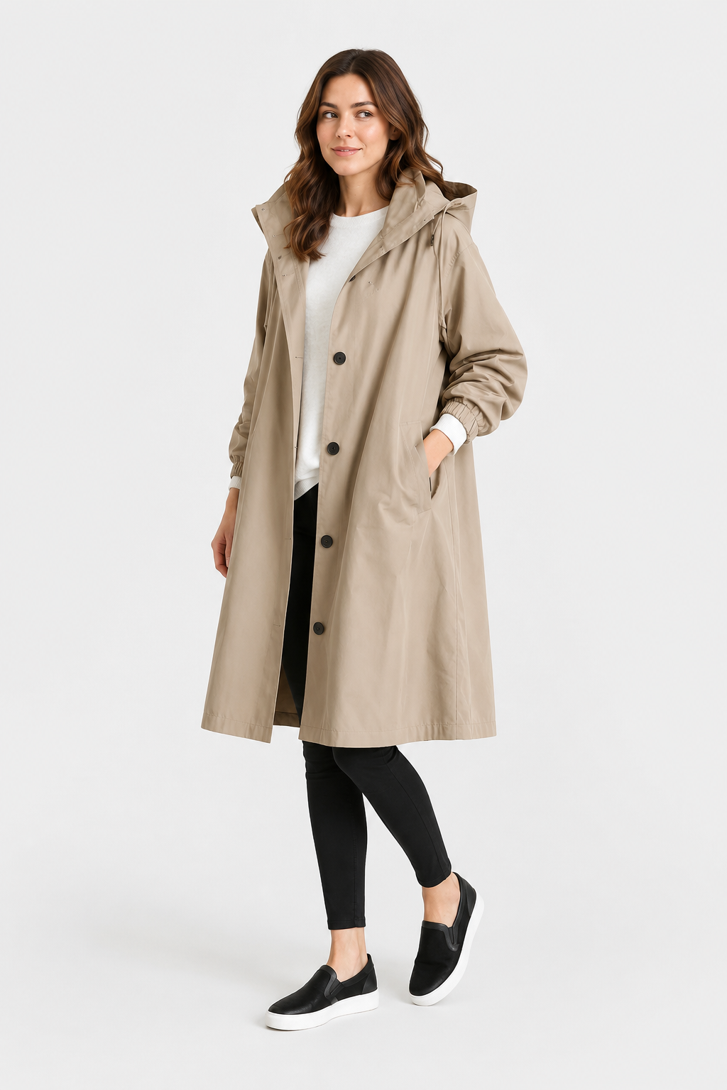 Ezra Hooded Trench Coat