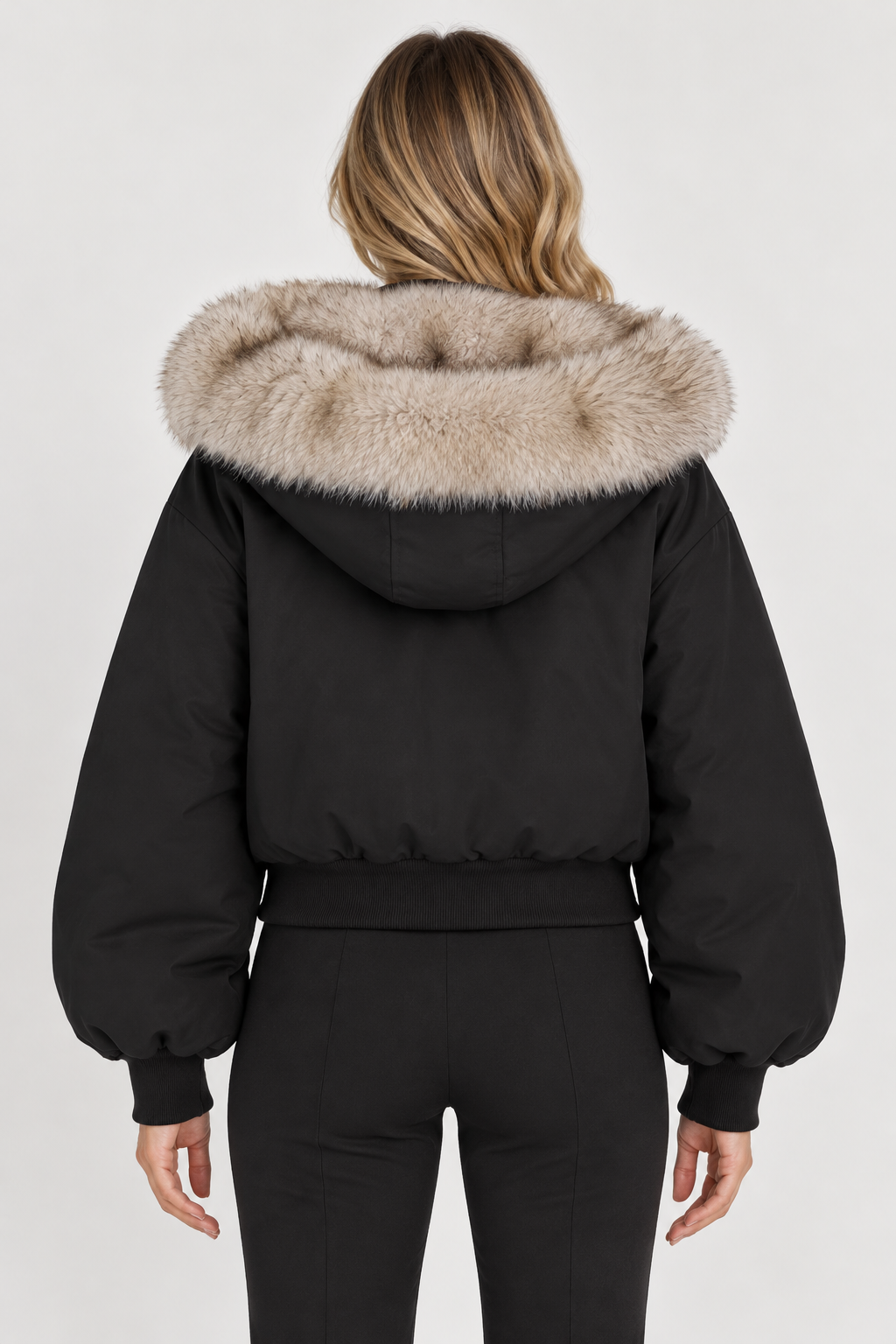 Agnes Faux Fur Lined Hooded Bomber