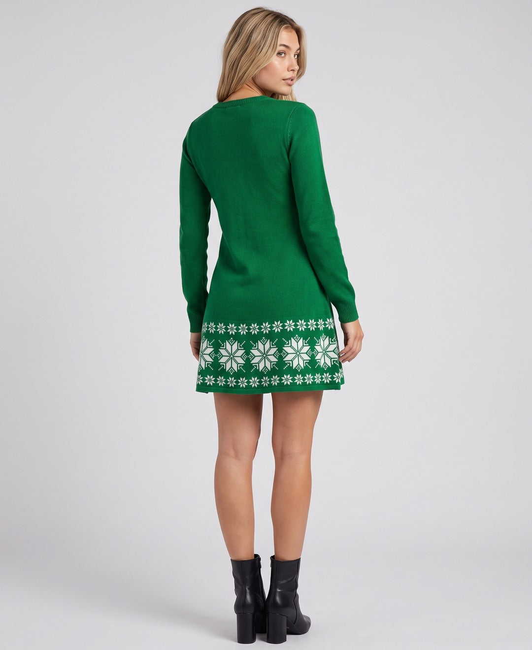 Dasher Dress in Green, back view