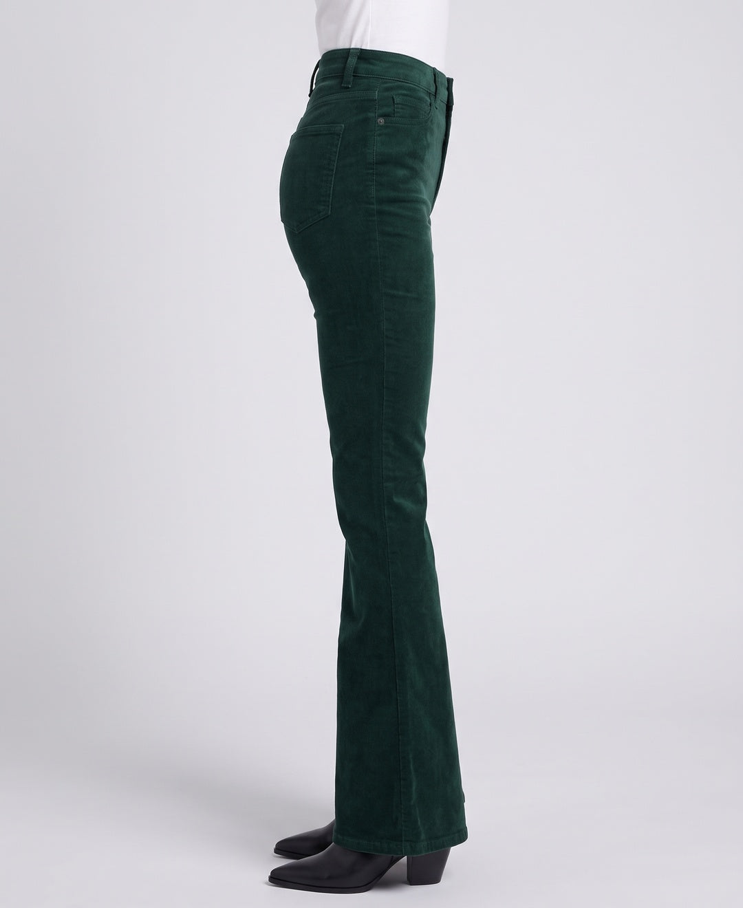 Delphina Trousers in Green corduroy, side view