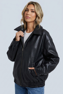 Sienna jacket – Black closeup