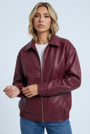 Sienna jacket – Burgundy closeup