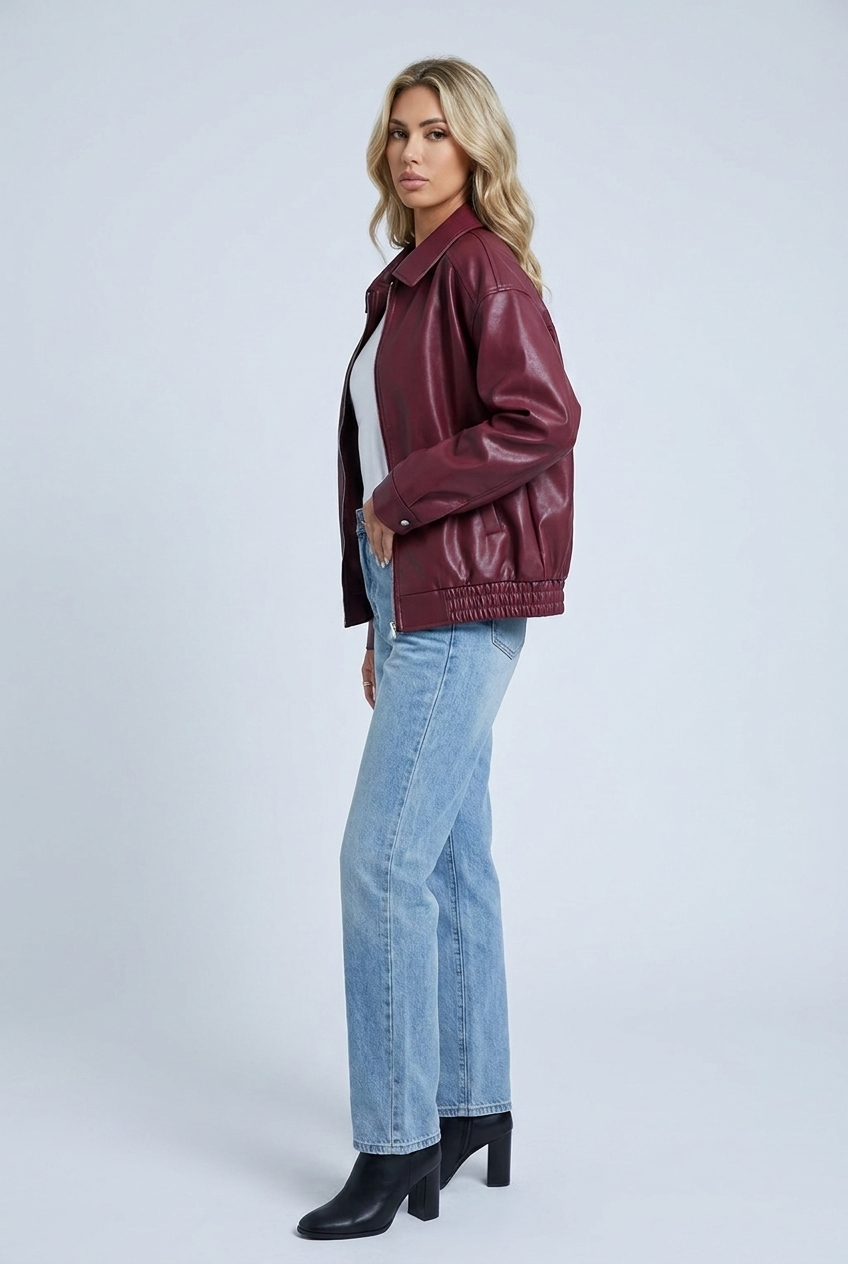 Sienna jacket – Burgundy side