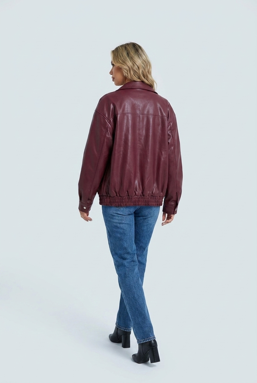 Sienna jacket – Burgundy back