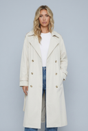 Womens oversized trench coat cream hero