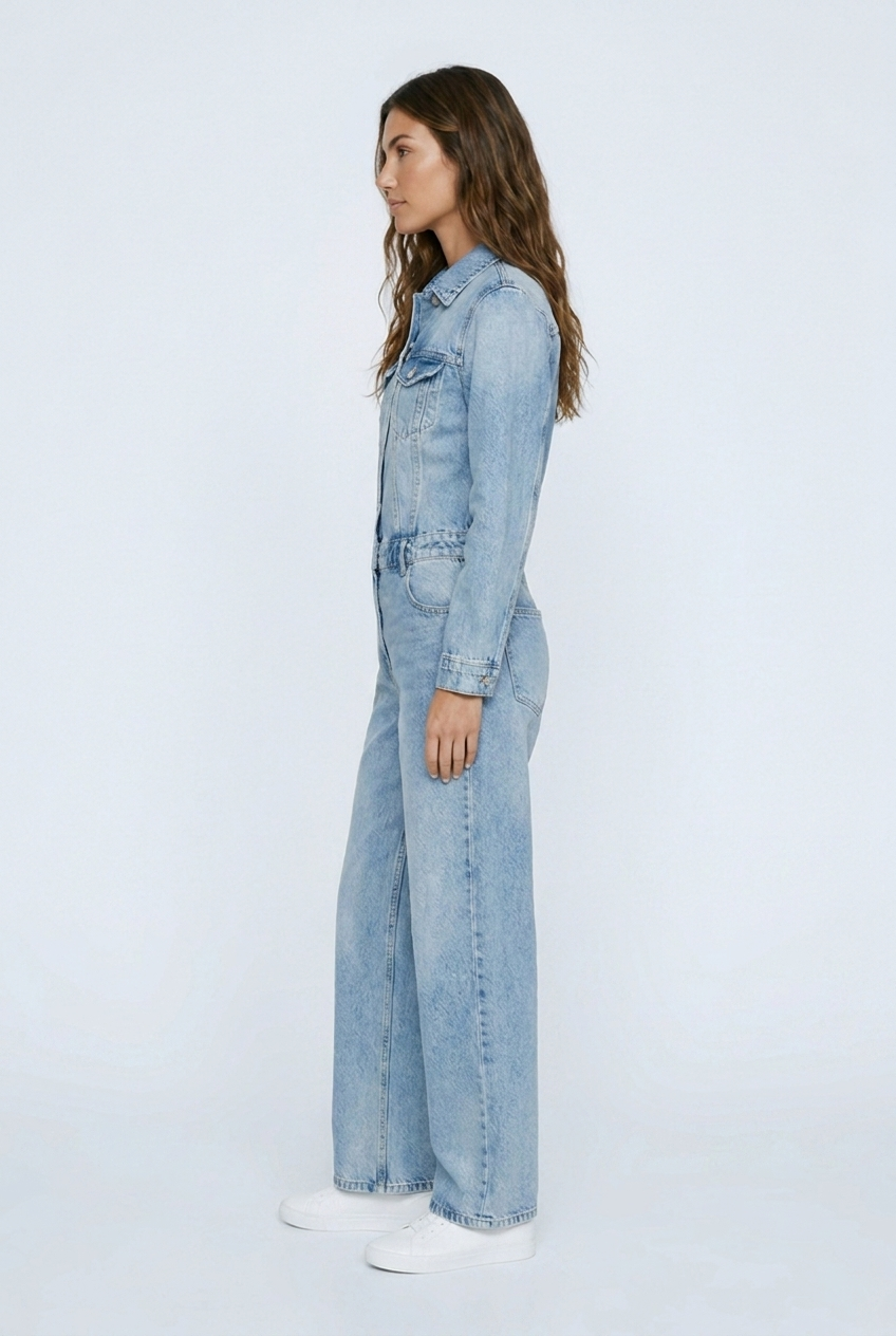 Women's Blue denim boilersuit jumpsuit