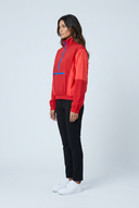 Red colourblock half-zip windbreaker jacket side