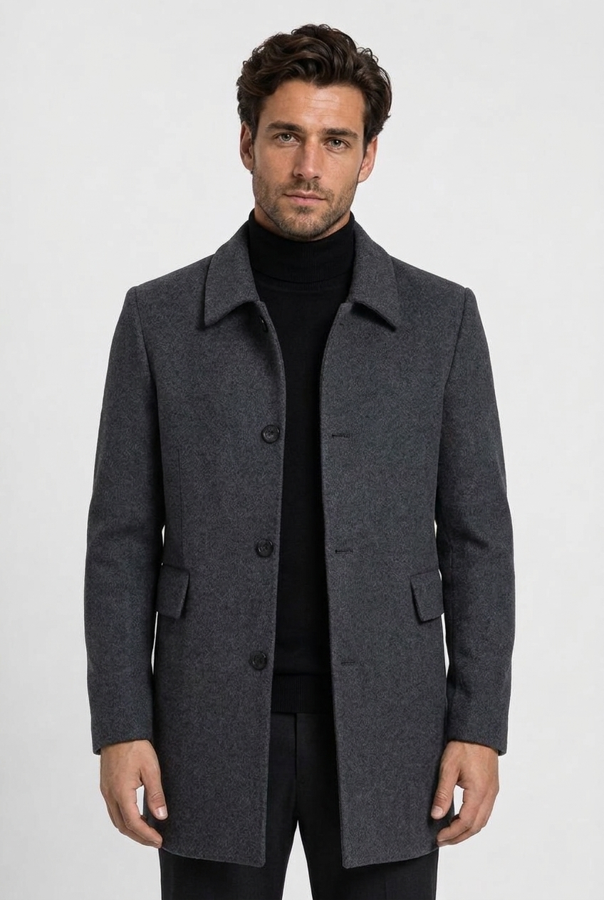 Franklin coat charcoal grey hero