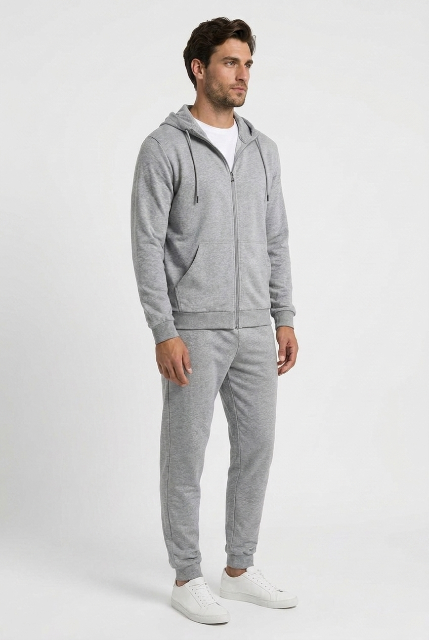 Jude men's tracksuit in grey, side view