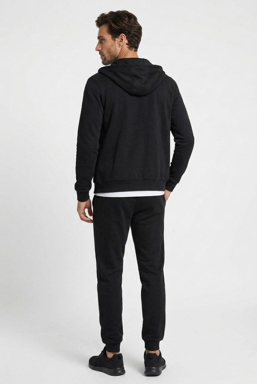 Jude men's tracksuit in black, back view