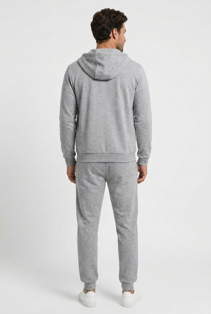Jude men's tracksuit in grey, back view