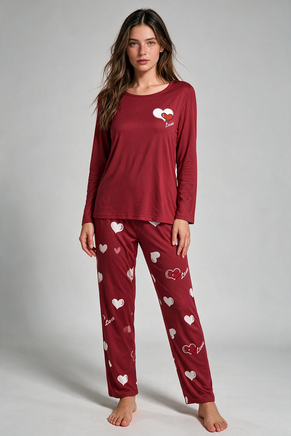 Lottie Heart Print Pyjama Set