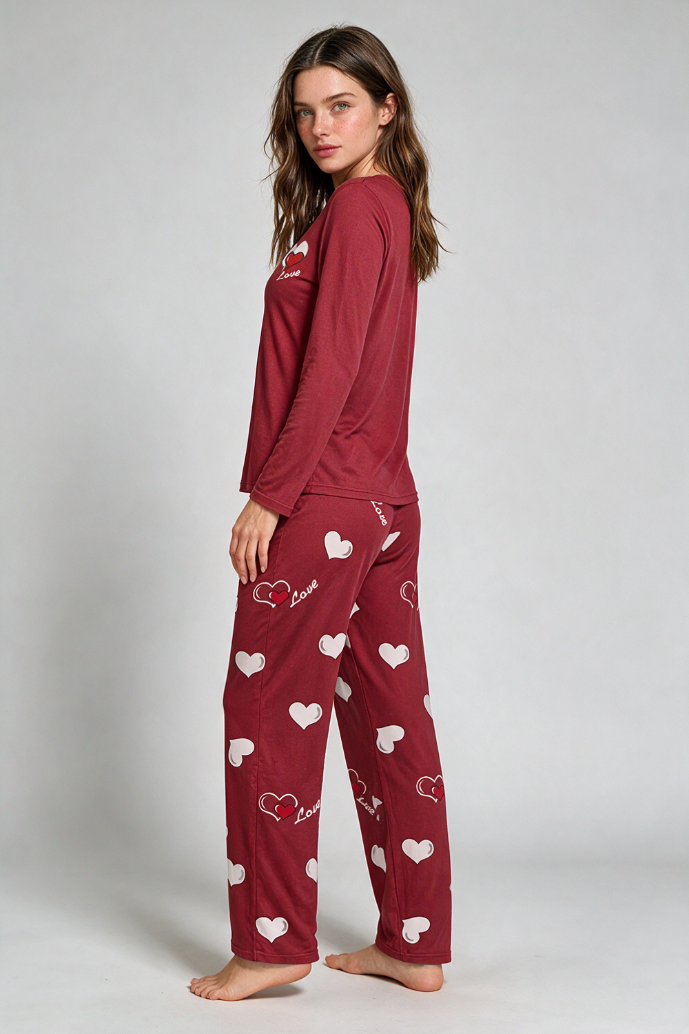 Lottie Heart Print Pyjama Set