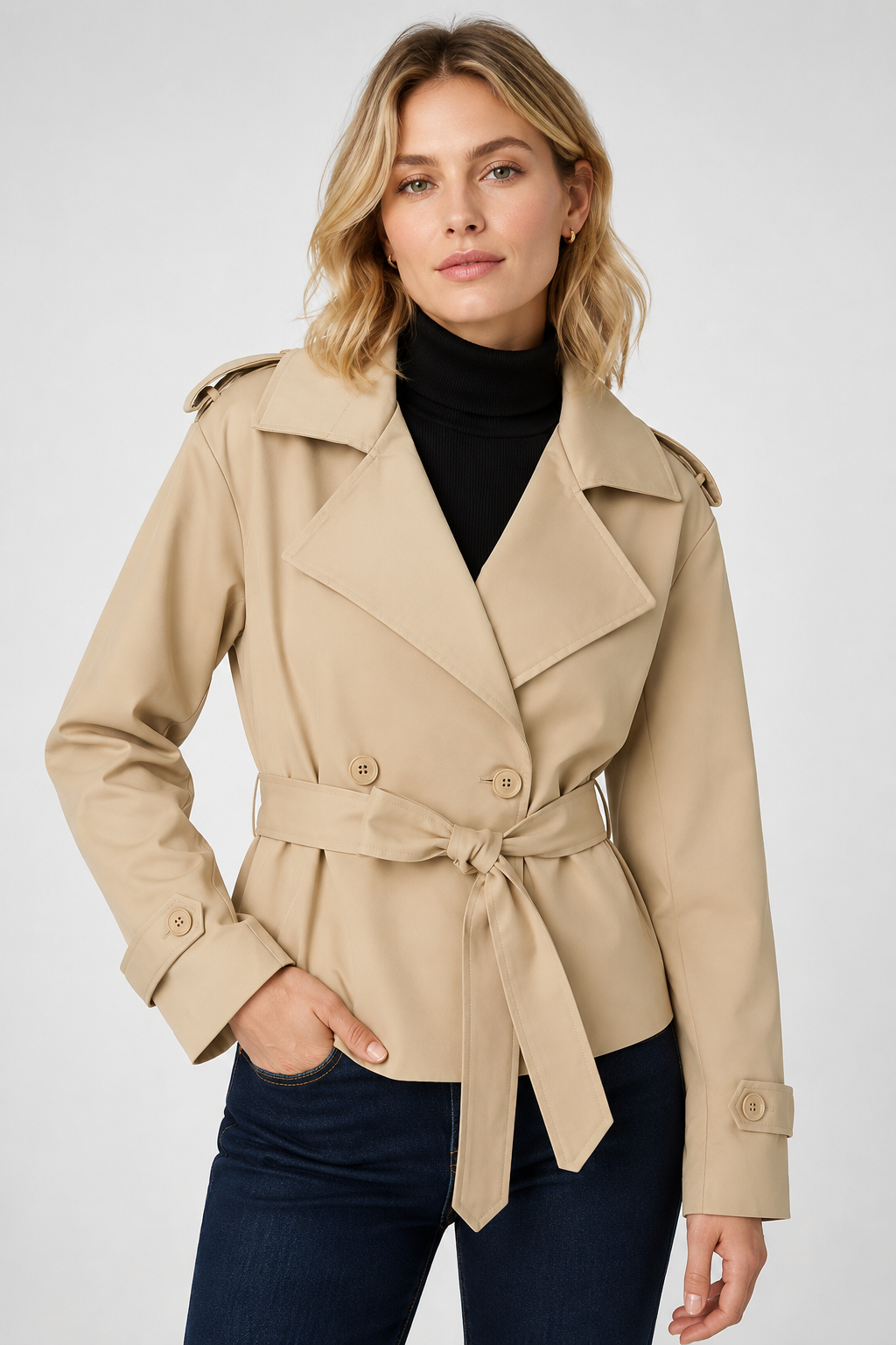 Juliette Cropped Trench Coat