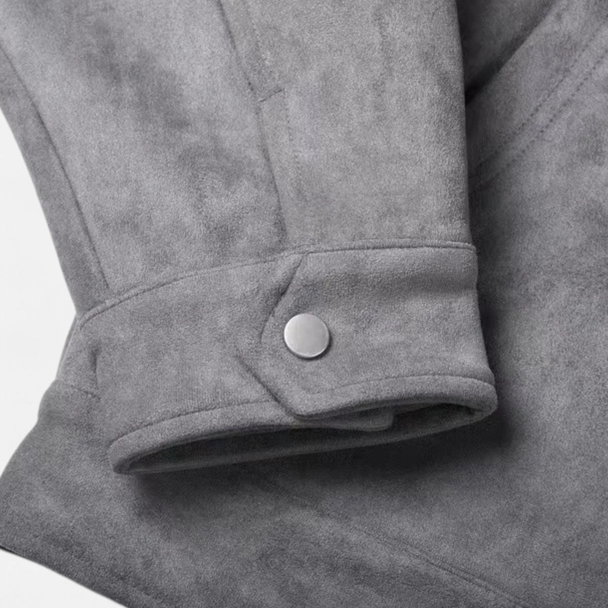 Men Faux Suede Jacket Relaxed Fit