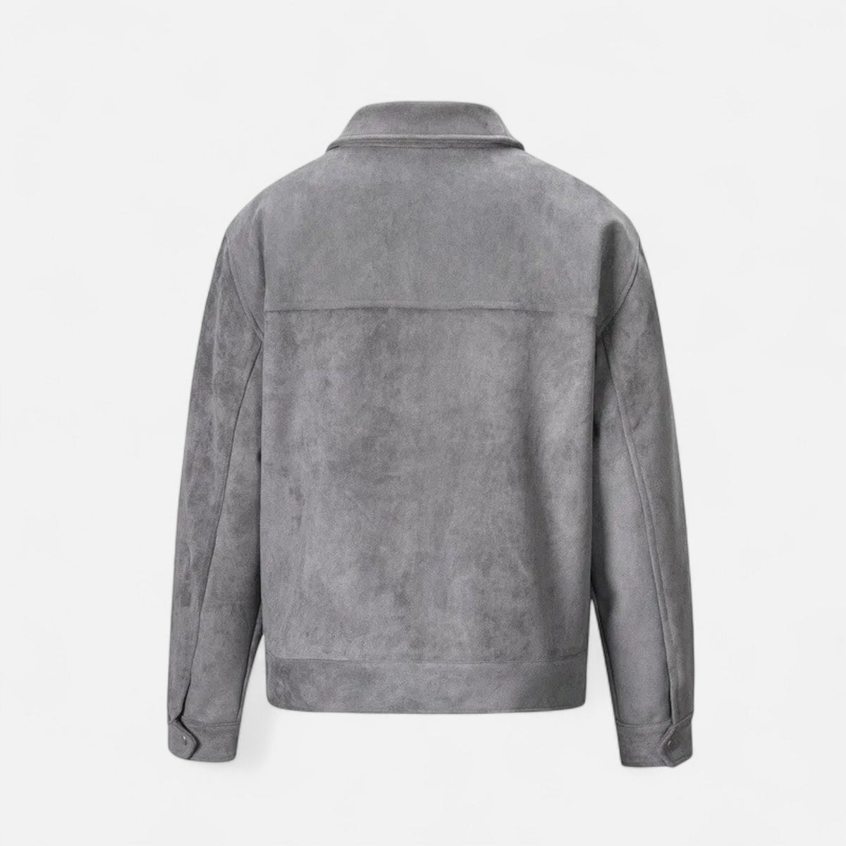 Men Faux Suede Jacket Relaxed Fit