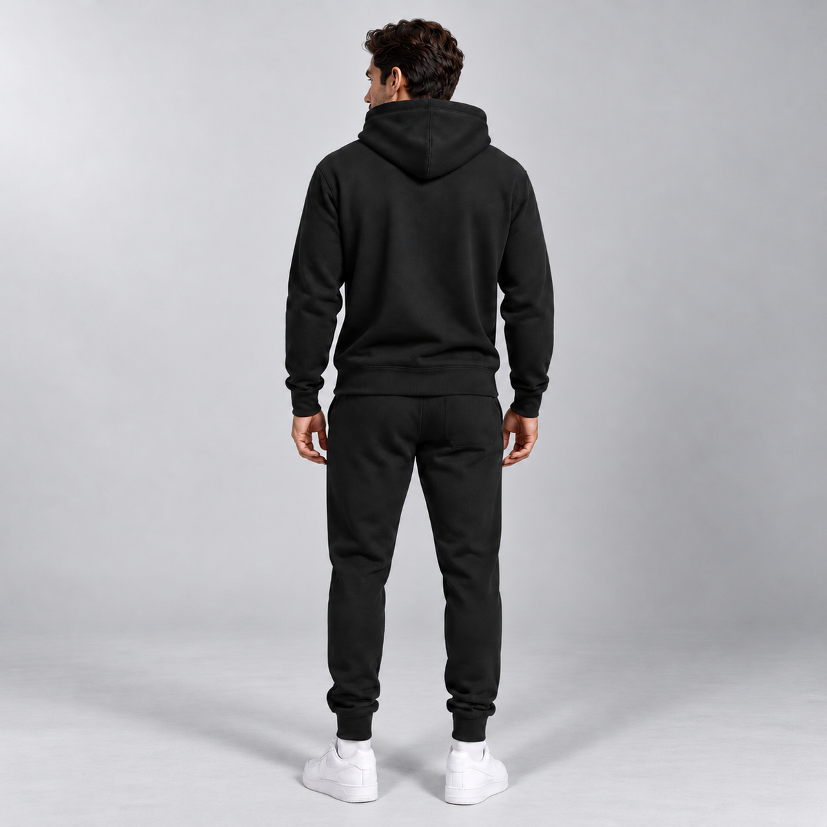 Men Heavyweight Tracksuit Set Relaxed Hoodie And Joggers