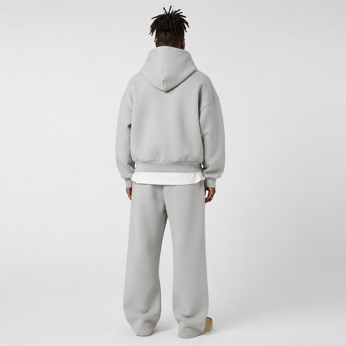 Men Hooded Tracksuit Set Regular Fit Hoodie And Joggers