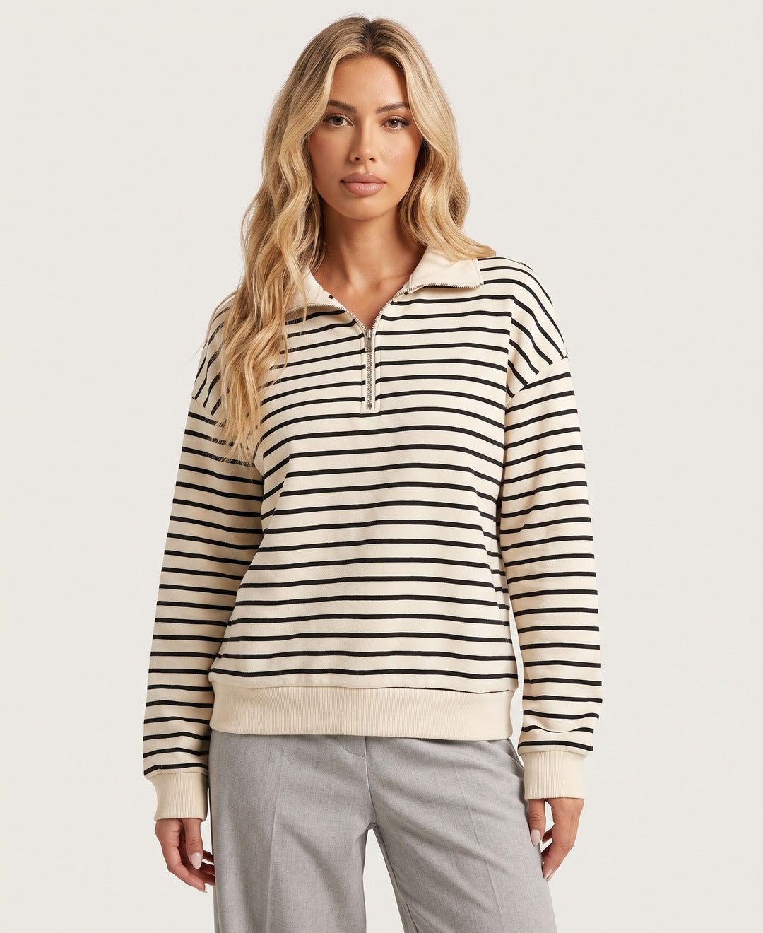 Margot Sweatshirt Cream front