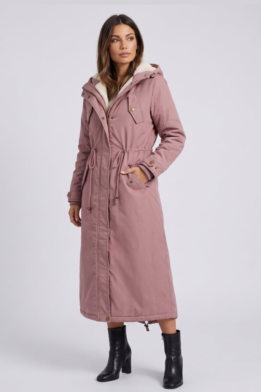 Womens Faux Fur Hood Parka