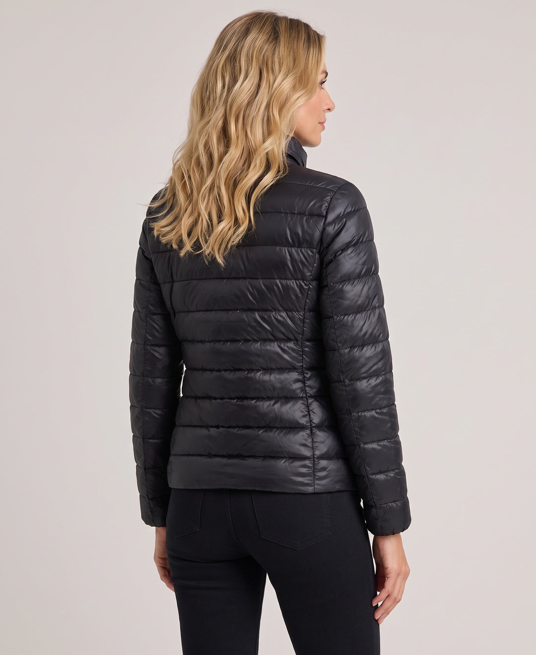Lia Ultralight Packable Puffer Jacket in Black