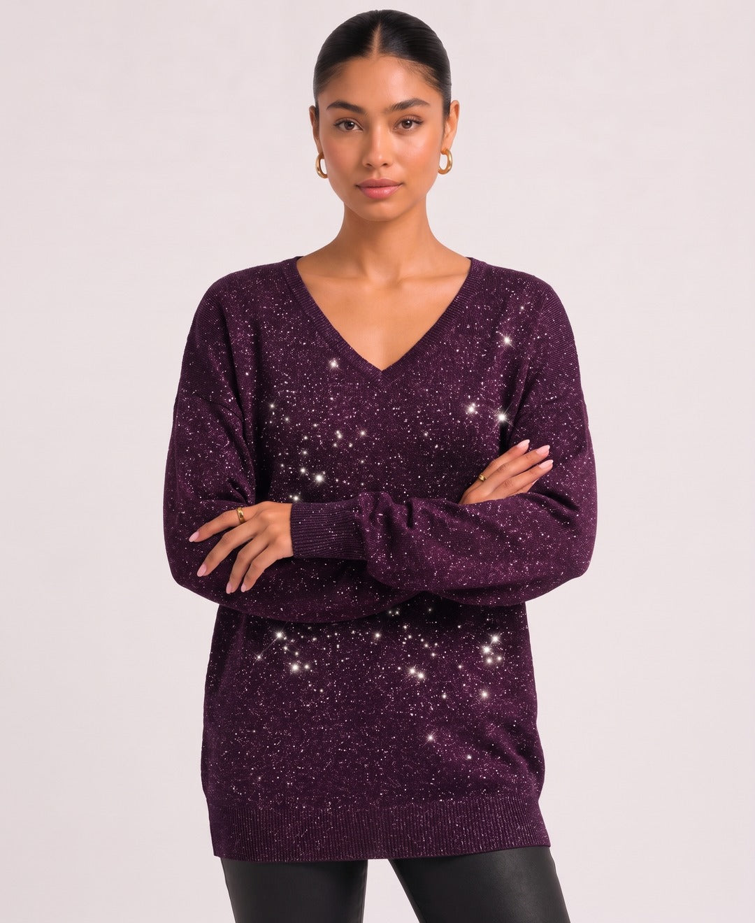 Celeste Jumper in Purple, front view