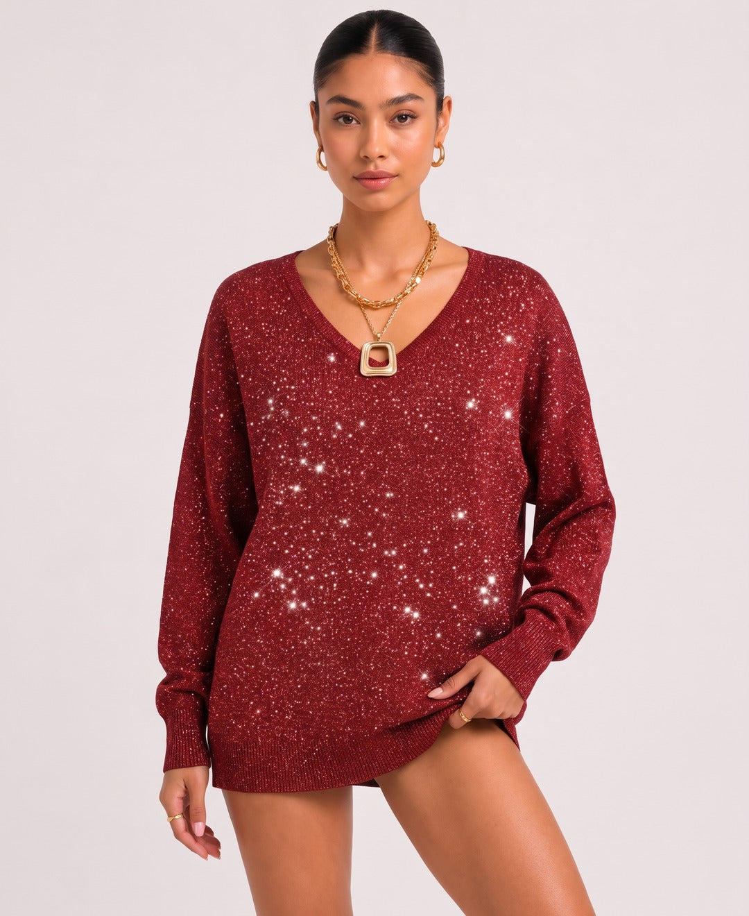 Celeste Jumper in Red, front view