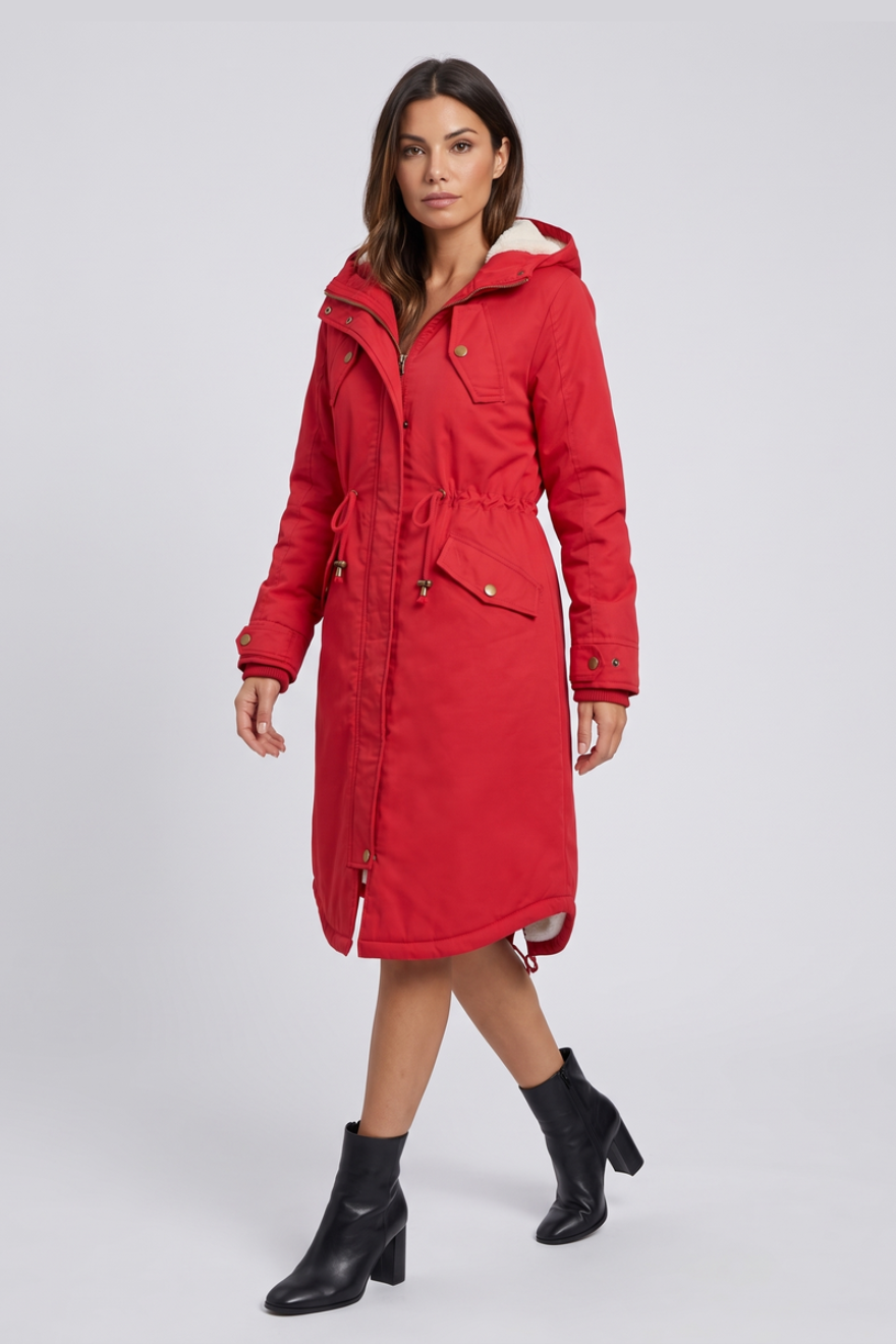 Womens Faux Fur Hood Parka