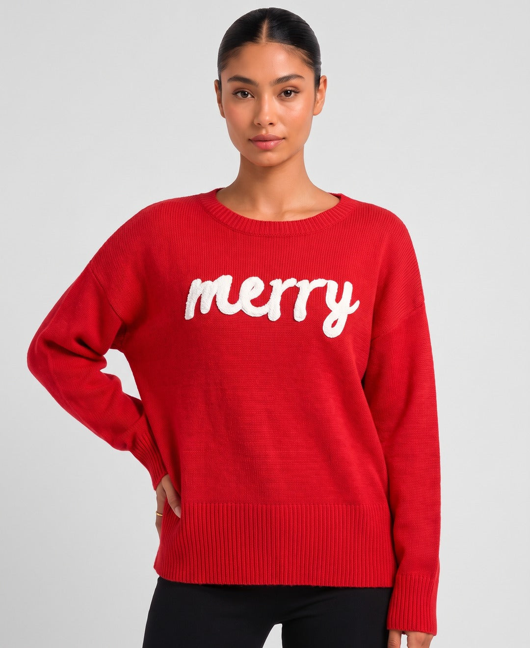 Everly Jumper in Red, front view