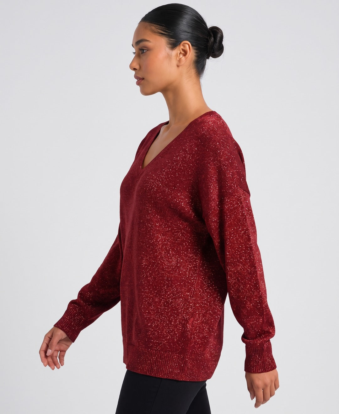 Celeste Jumper in Red, side view