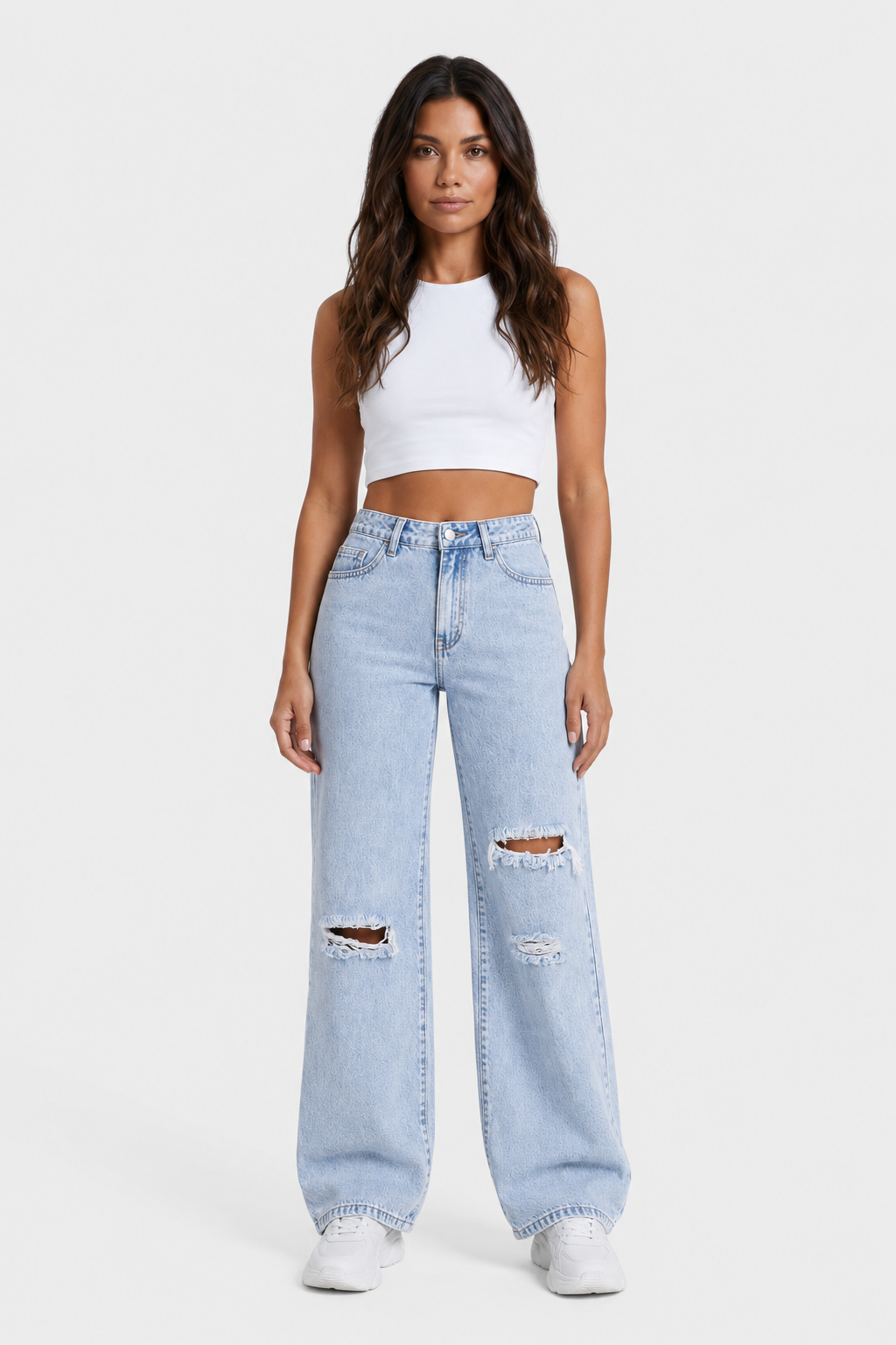 Riley Ripped Wide Jeans
