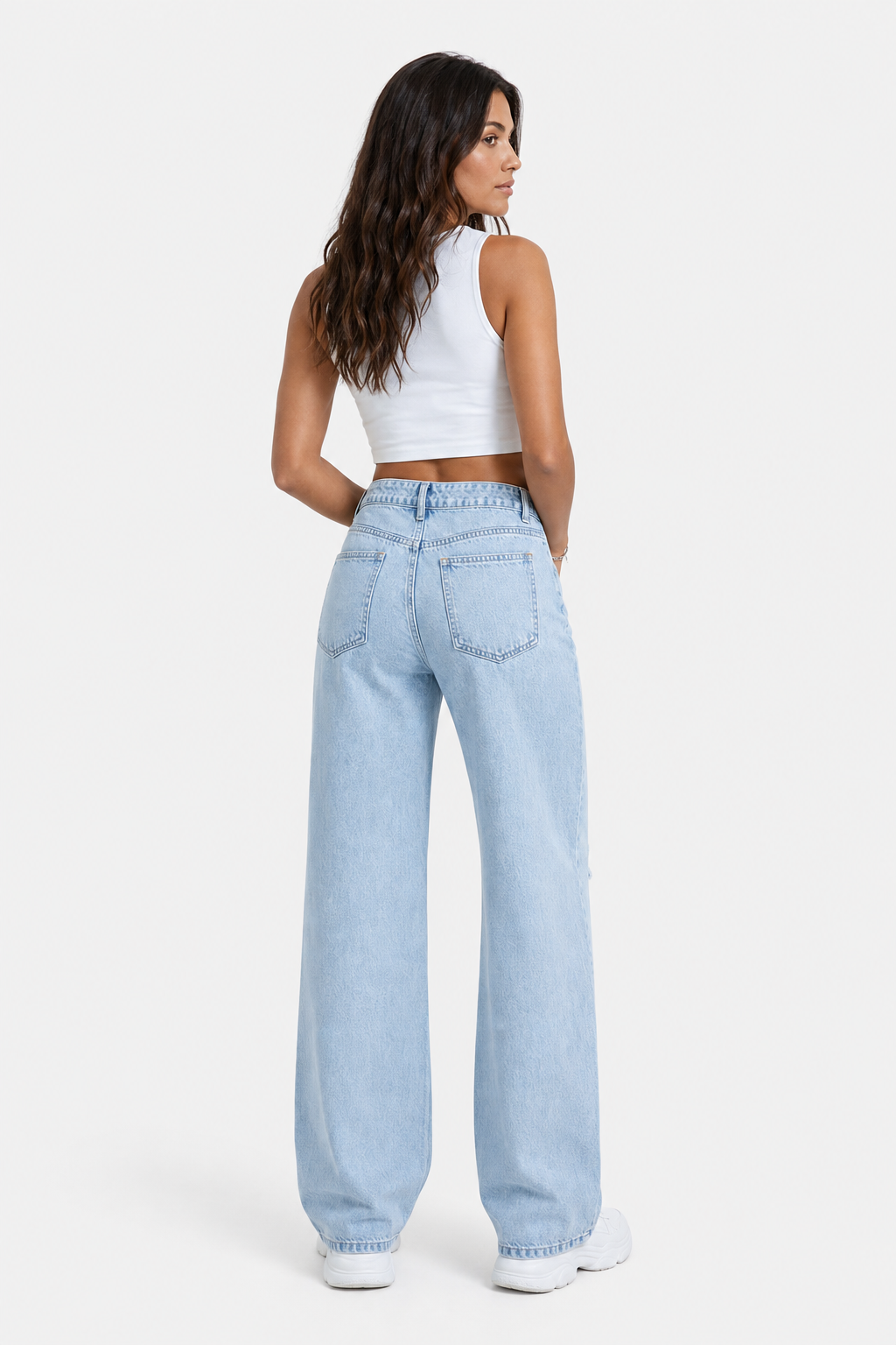 Riley Ripped Wide Jeans