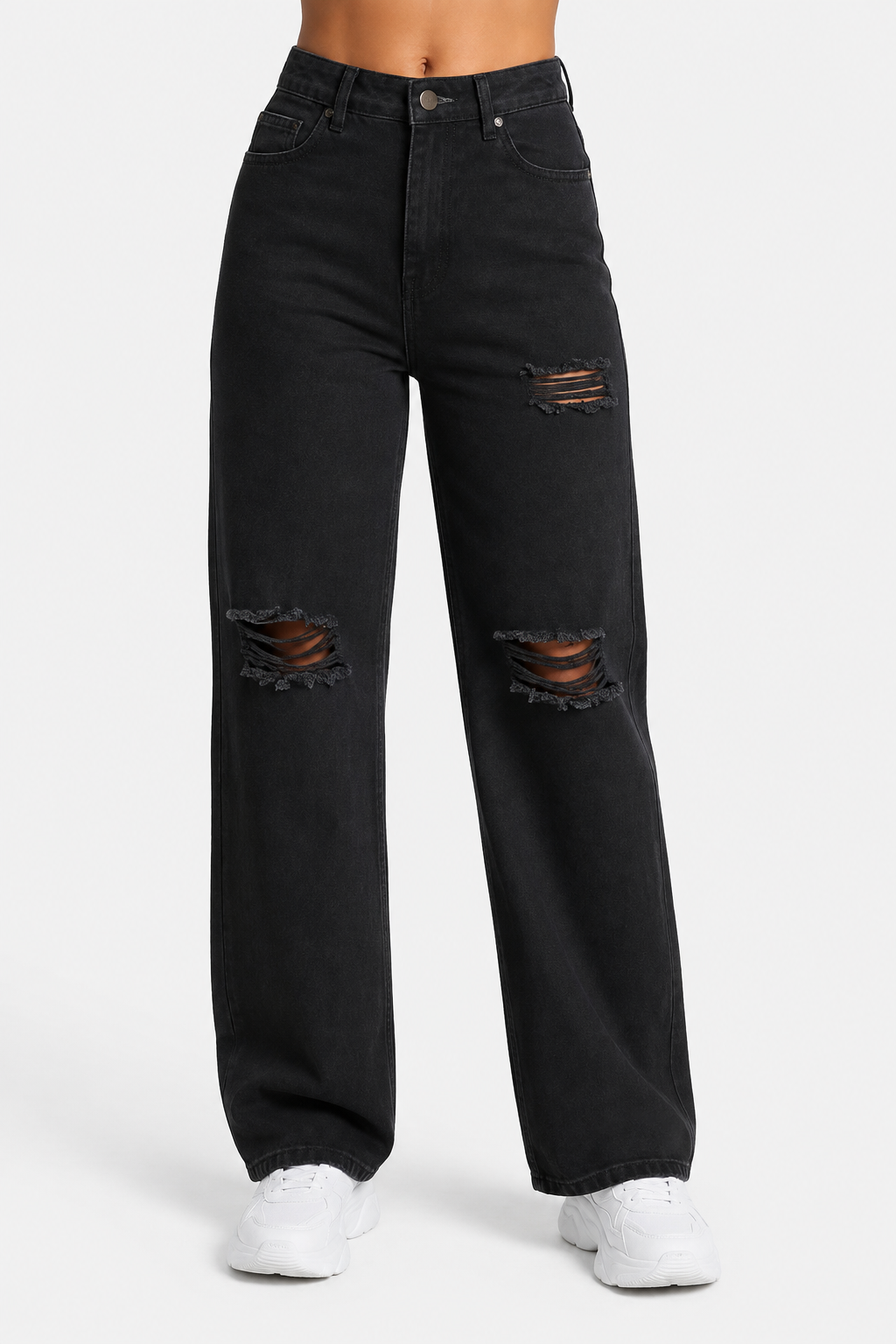 Riley Ripped Wide Jeans