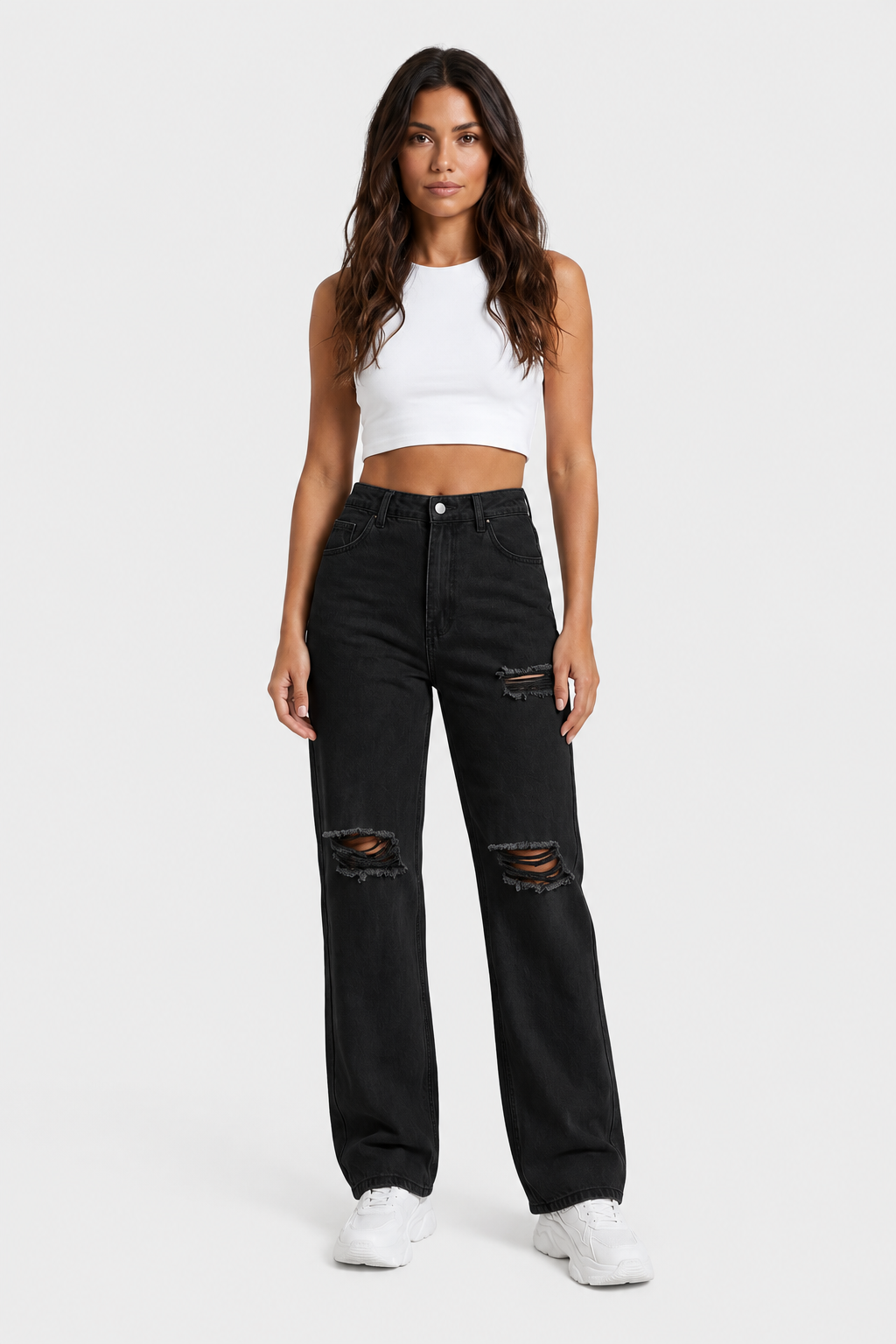 Riley Ripped Wide Jeans
