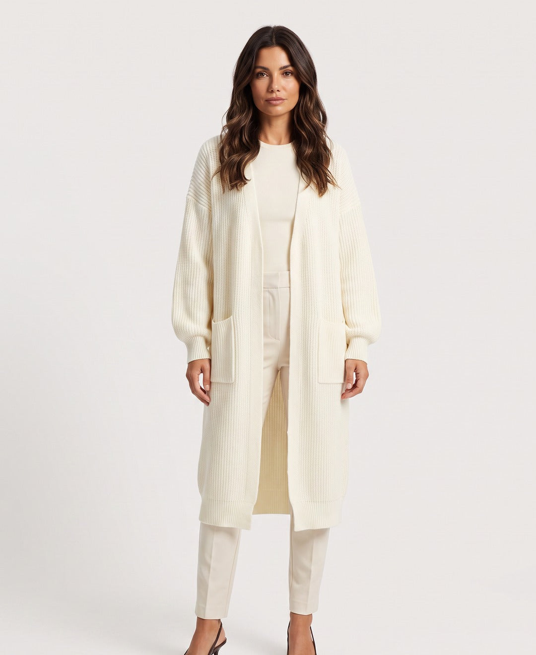 Romy Cardigan Cream front