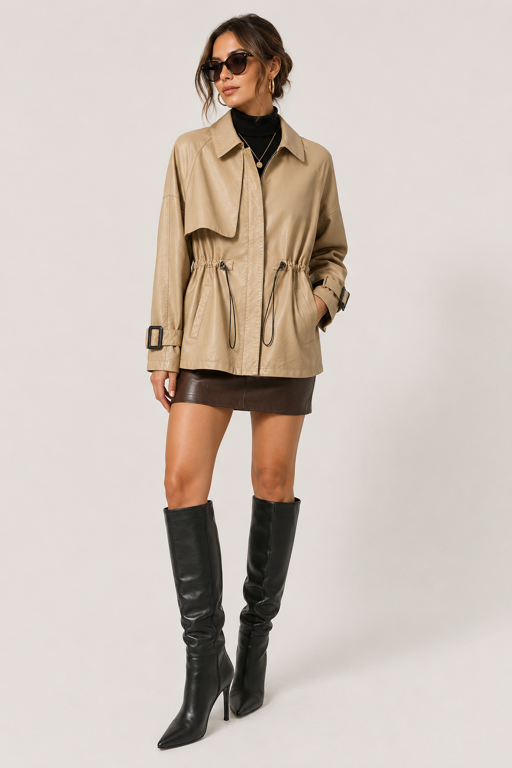 Trench in pelle Rosie