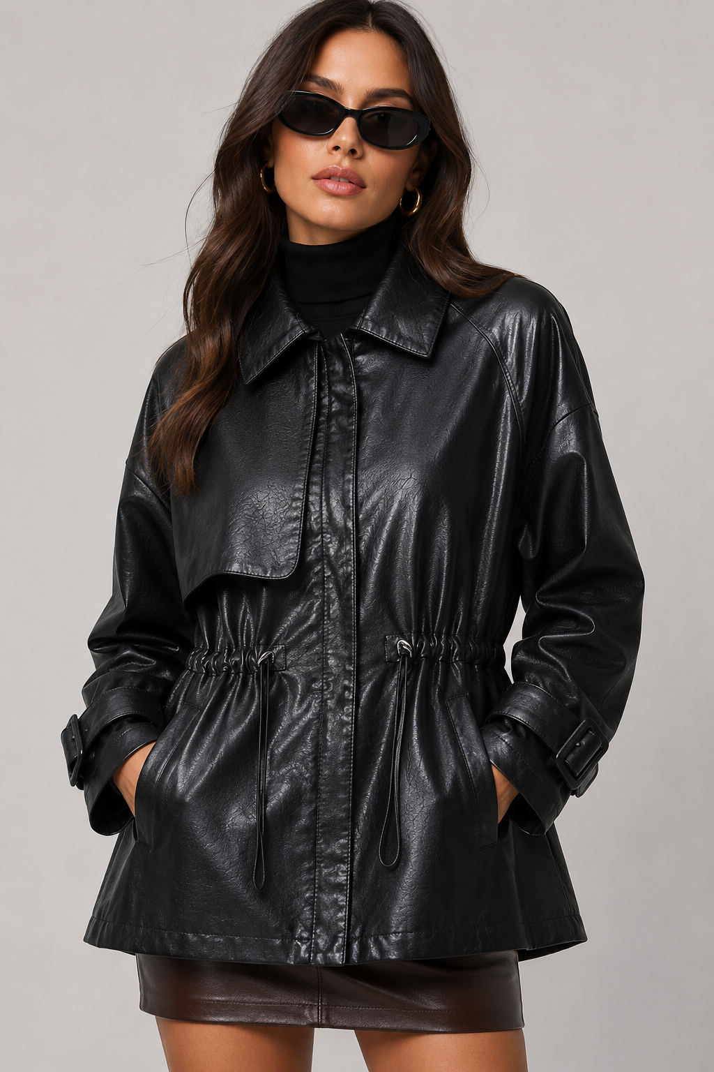 Trench in pelle Rosie