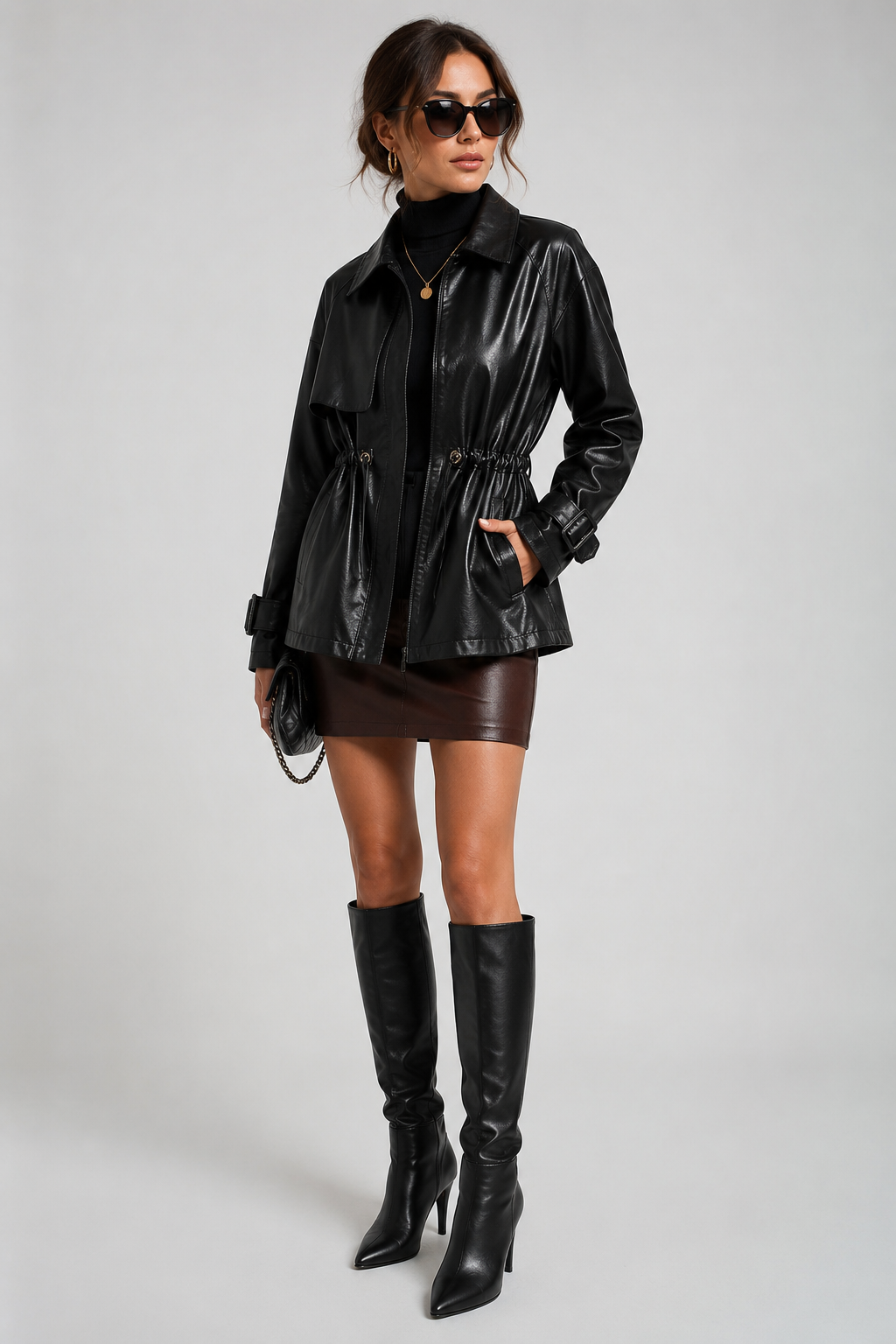 Trench in pelle Rosie