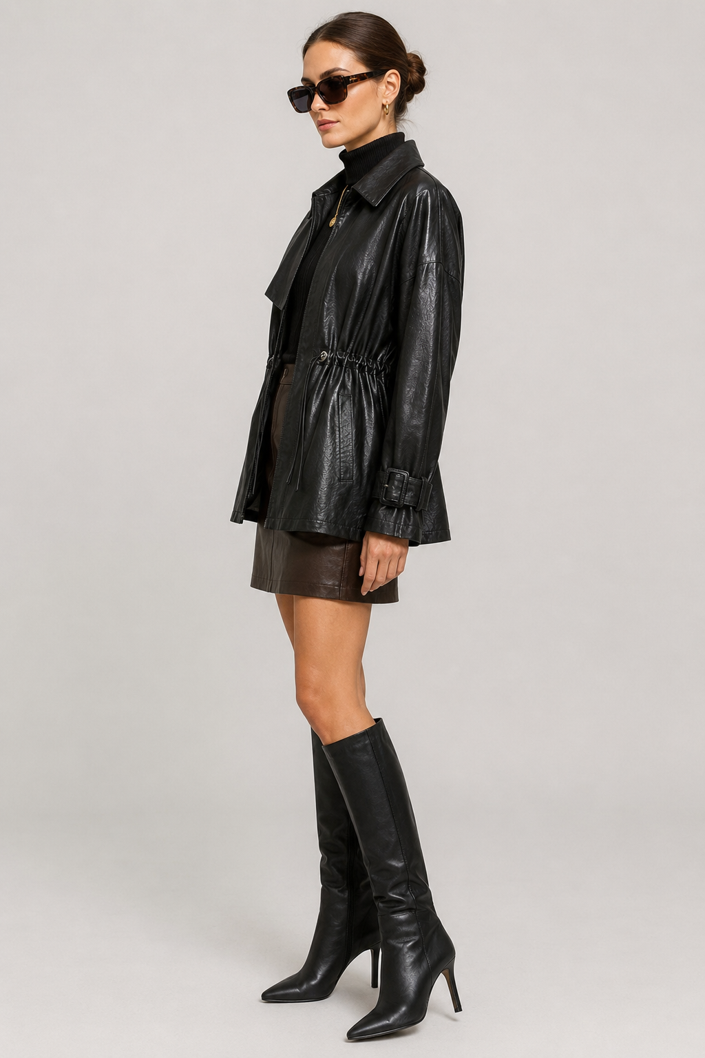 Trench in pelle Rosie