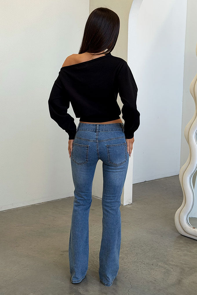 Maglione corto in maglia Hazel