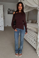 Evy Asymmetric Knit Top