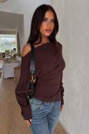 Evy Asymmetric Knit Top