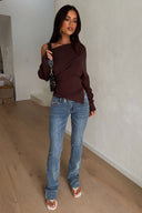 Evy Asymmetric Knit Top