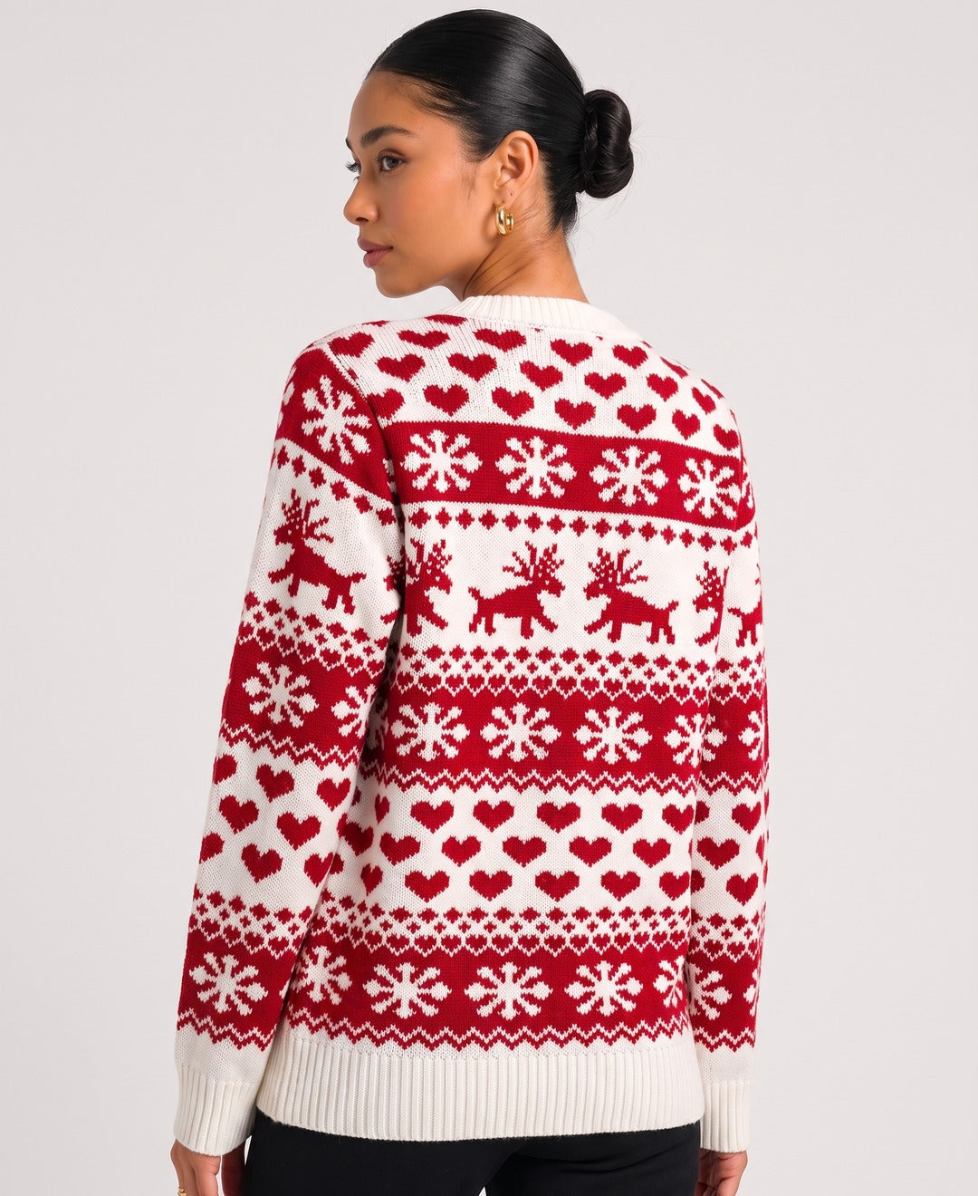 Noelle Jumper in White, back view